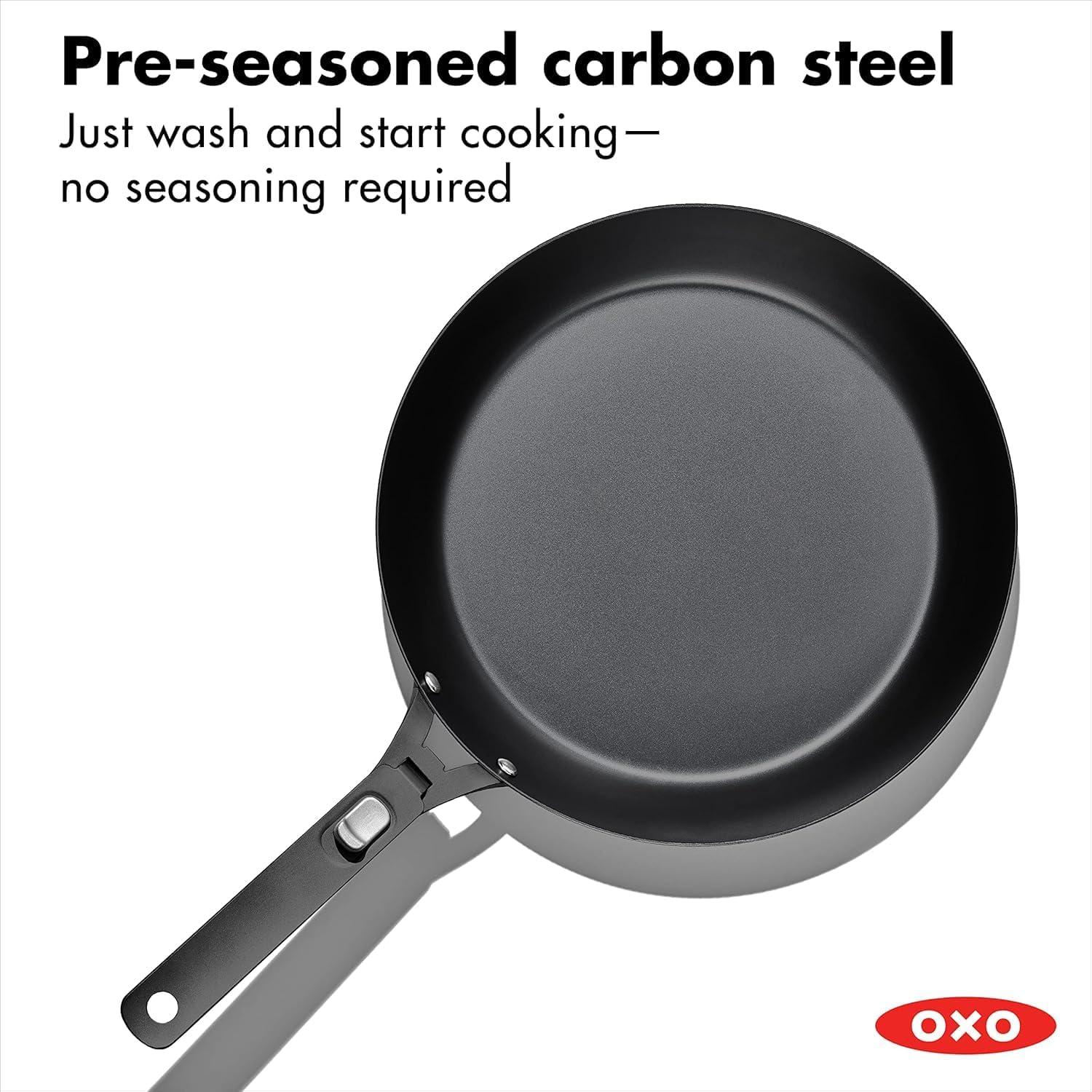 OXO Outdoor Pre-Seasoned Carbon Steel 12" Frying Pan Skillet